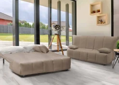 Divano letto 2 posti tortora 125x90cm - Ariska