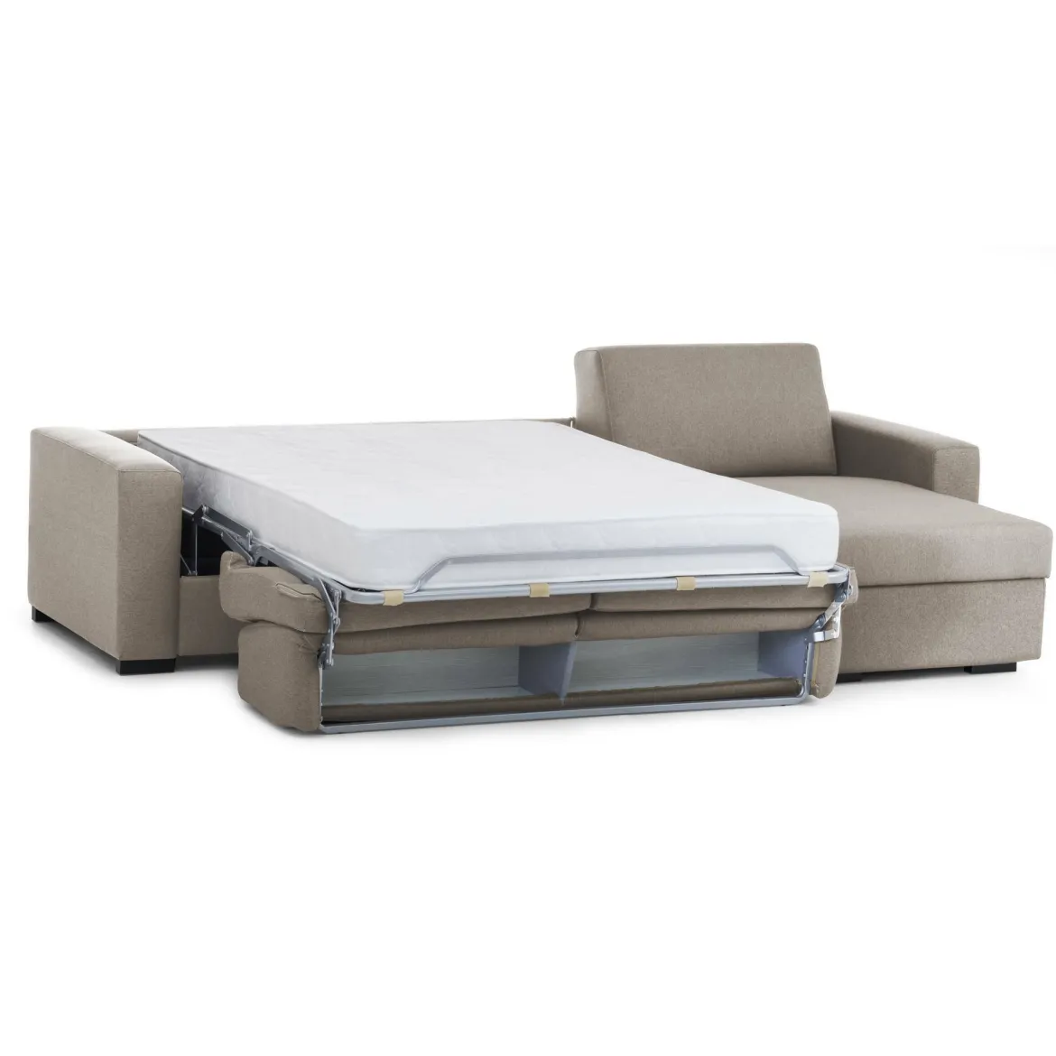 Divano letto 2 posti tortora 260x95cm - Allegria