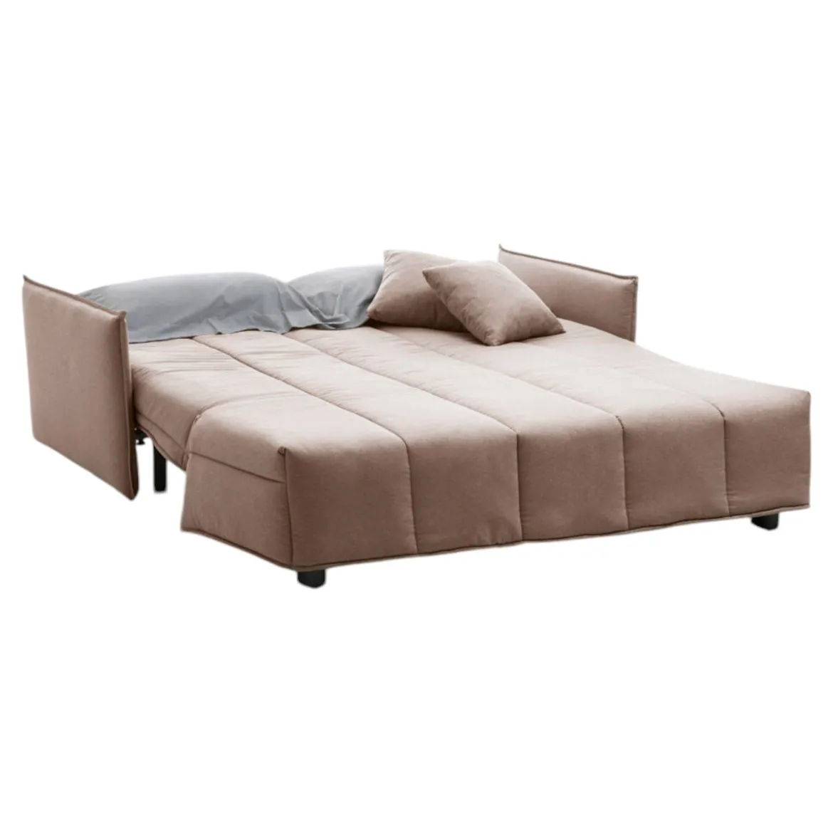 Divano letto 3 posti tortora 200x95cm - Adalberto