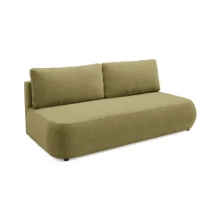 Divano Letto 2 Posti Verde Chiaro Contenitore di Apertura a Libro 266x121 cm, Reclinabile - Golgi