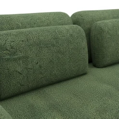 Divano Letto 3 Posti Verde Contenitore di Apertura a Libro 266x121 cm, Reclinabile - Sessame