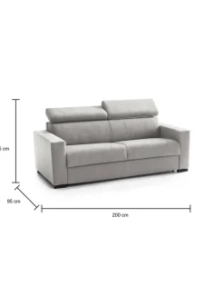 Divano letto reclinabile grigio 200x95cm - Algo