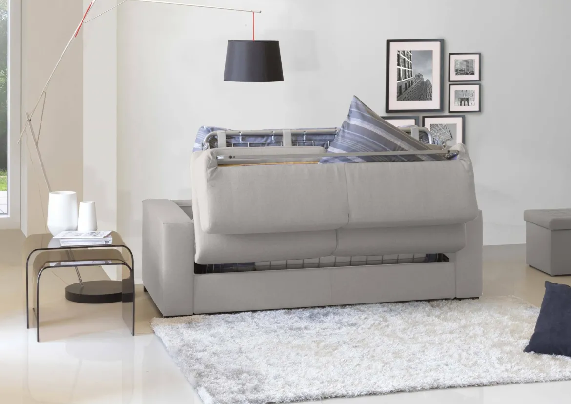 Divano letto reclinabile grigio cenere 133x78cm - Calvin