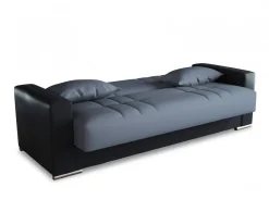 Divano letto reclinabile nero e grigio 230x96cm - Arix