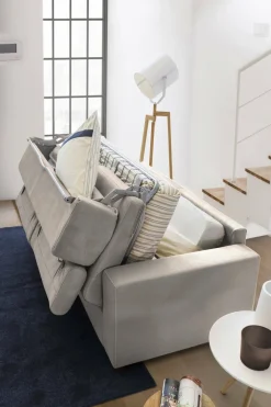 Divano letto reclinabile tortora 220x95cm - Action