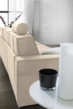 Divano letto sfoderabile beige 260x95cm - Albenga