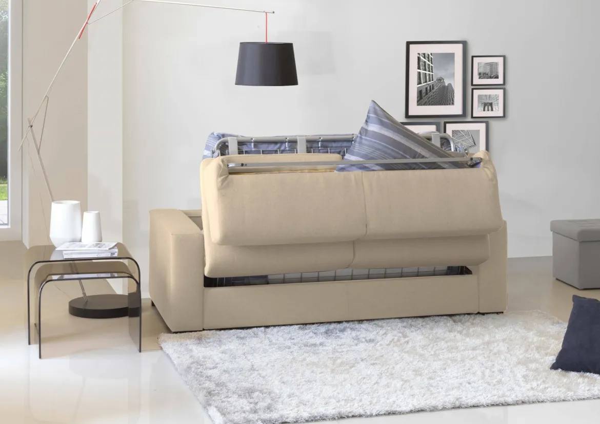 Divano letto sfoderabile beige 280x95cm - Aika