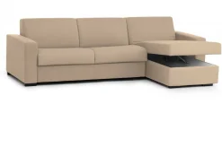Divano letto sfoderabile beige 280x95cm - Aika