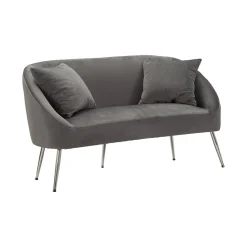 Divano moderno grigio e argento 137x69x79h cm - Pittari