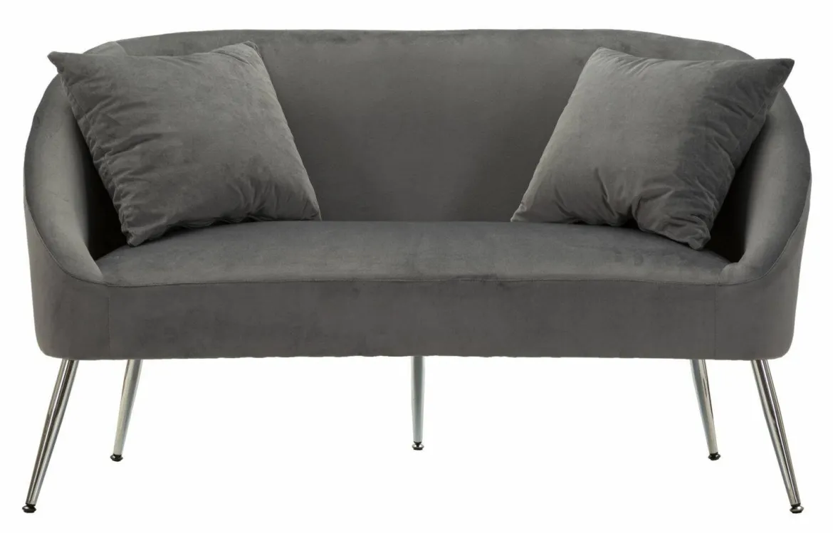 Divano moderno grigio e argento 137x69x79h cm - Pittari