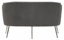 Divano moderno grigio e argento 137x69x79h cm - Pittari