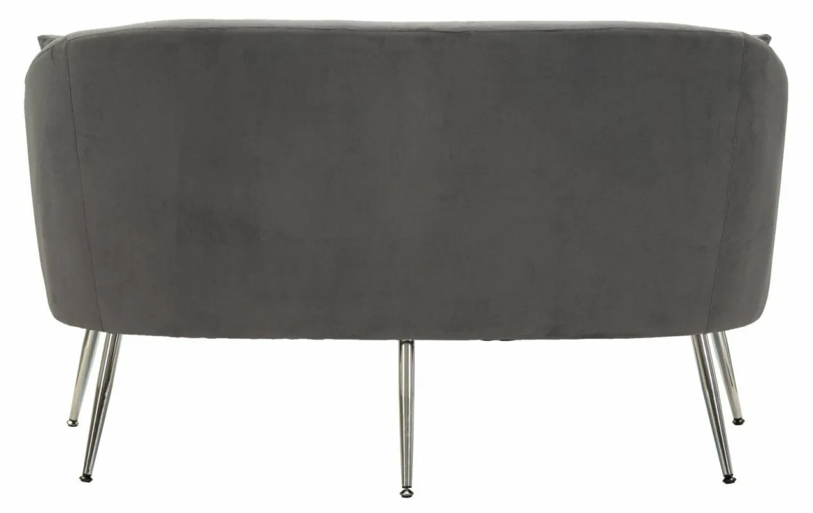 Divano moderno grigio e argento 137x69x79h cm - Pittari