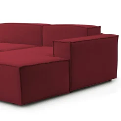 Divano modulare rosso 340x170x70h cm - Asvaldo