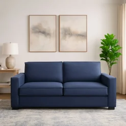 Divano morbido blu 180x95x90h cm - Arki