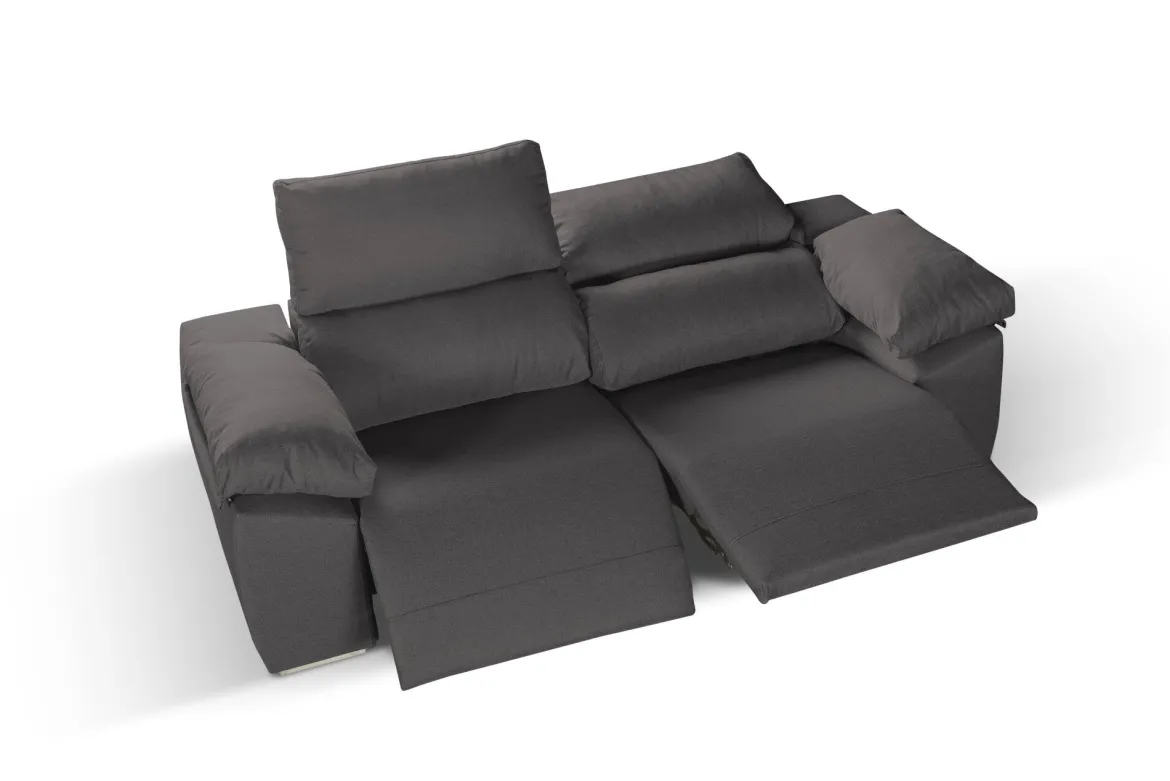 Divano 2 posti antracite 160x100x100h cm - Astrice