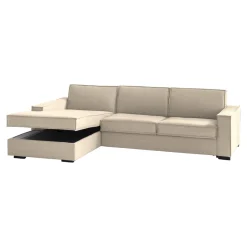 Divano 4 posti beige 260x95x90h cm - Sodalite