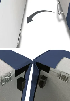 Divano 4 posti blu 240x170x70h cm - Assurte