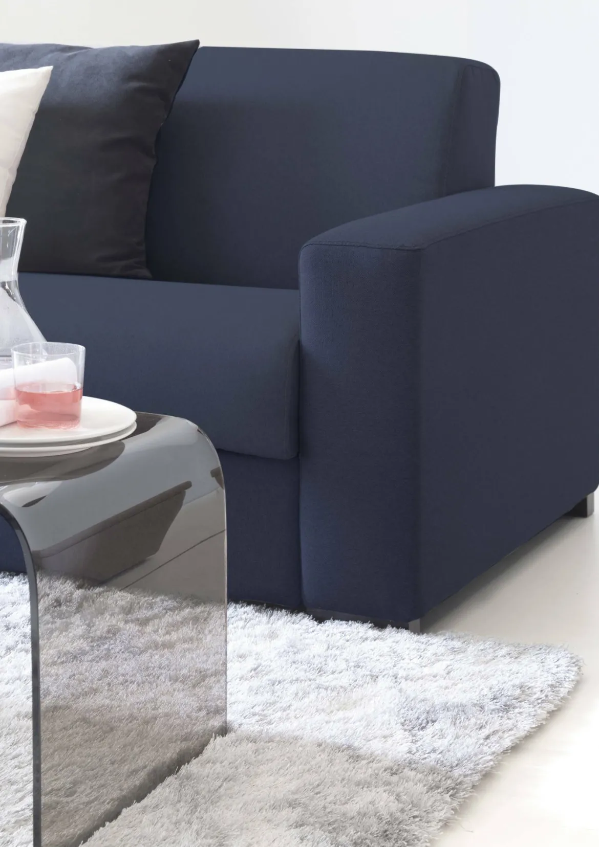 Divano 3 posti blu 220x95x90h cm - Ayta