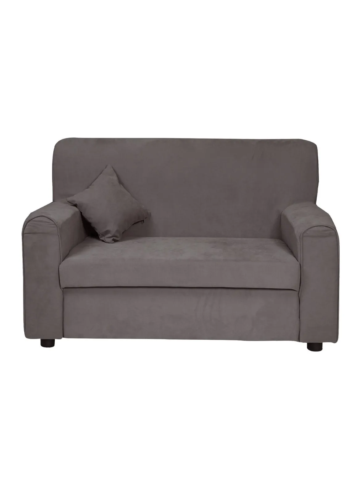 Divano 2 Posti Economico Salvaspazio 125x73x85h cm in Tessuto Grigio Moderno Imbottito per Piccoli Appartamenti e Ufficio con Braccioli – Andreia