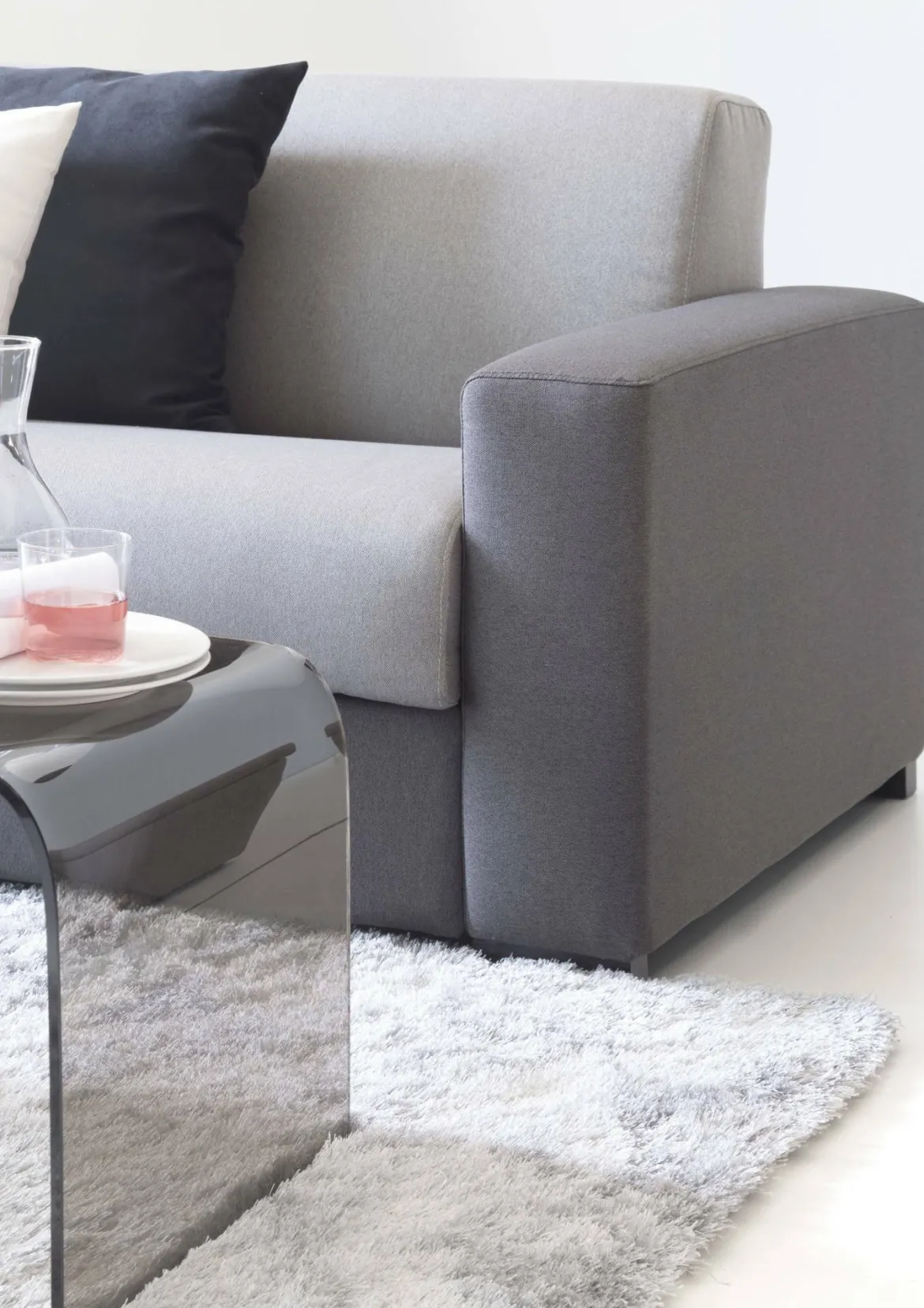 Divano 2 posti grigio e antracite 160x95x90h cm - Malachite
