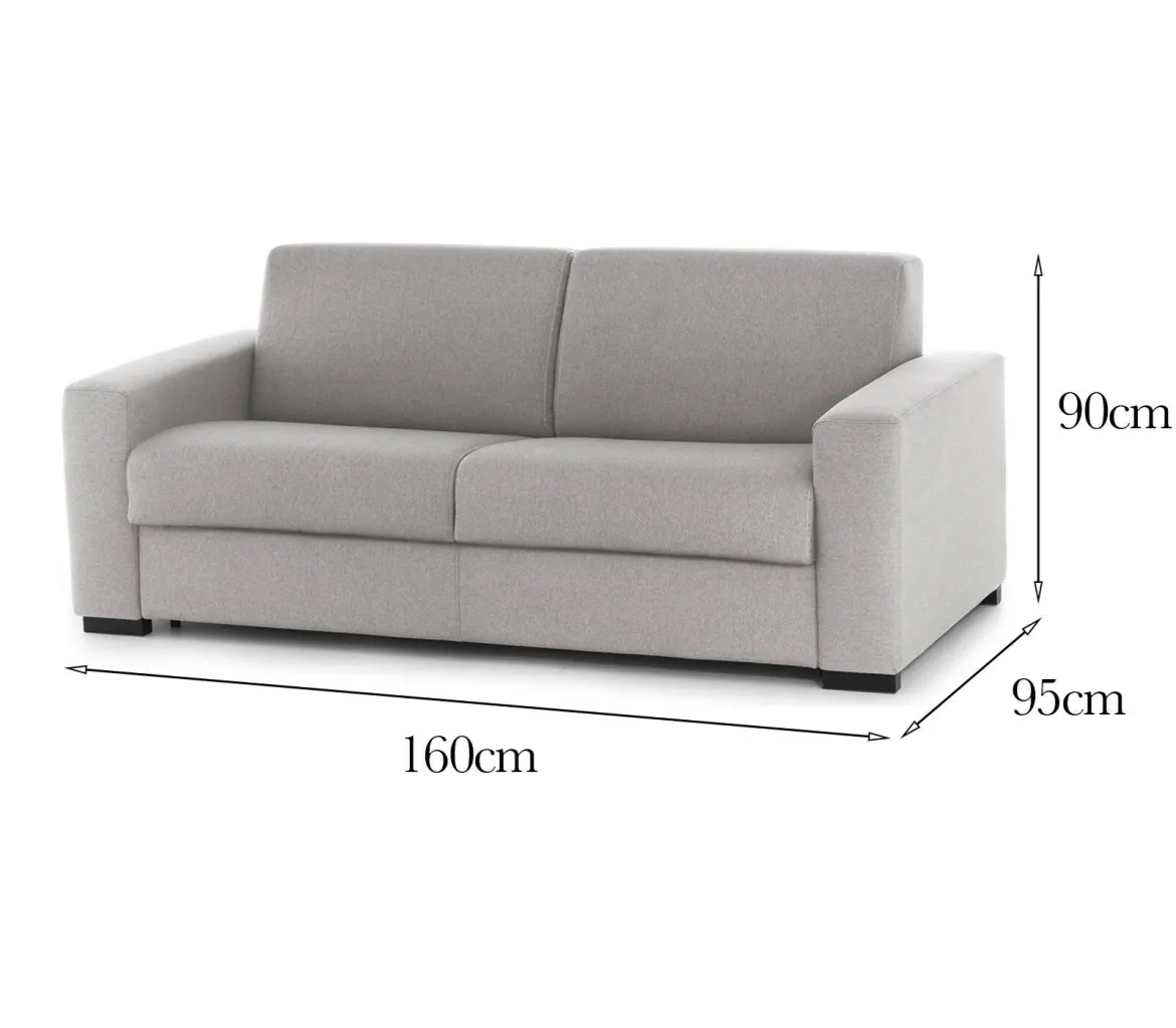 Divano 2 posti grigio 160x95x90h cm - Malachite