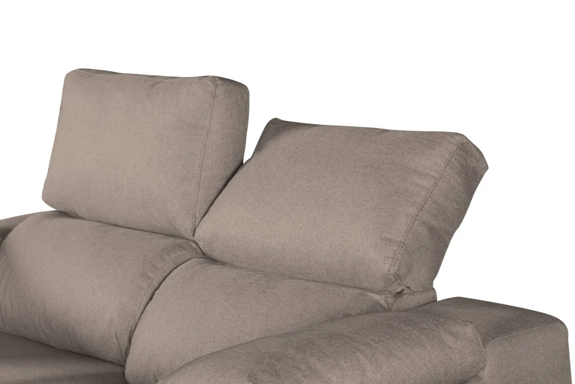 Divano 2 posti tortora 160x100x100h cm - Astrice