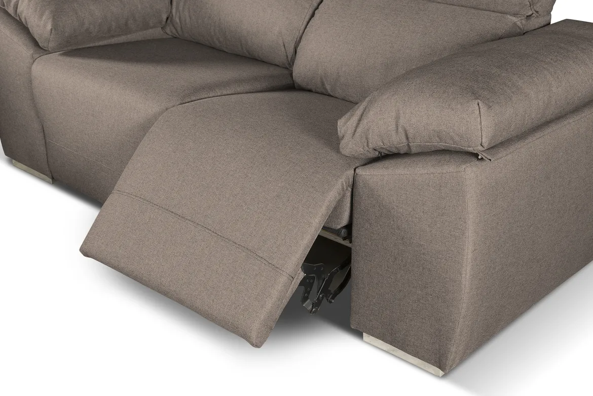 Divano 2 posti tortora 160x100x100h cm - Astrice