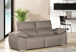 Divano 3 posti tortora 190x100x100h cm - Assiria