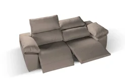 Divano 3 posti tortora 190x100x100h cm - Assiria