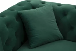 Divano 2 posti verde e oro 162x83x76h cm - Casio
