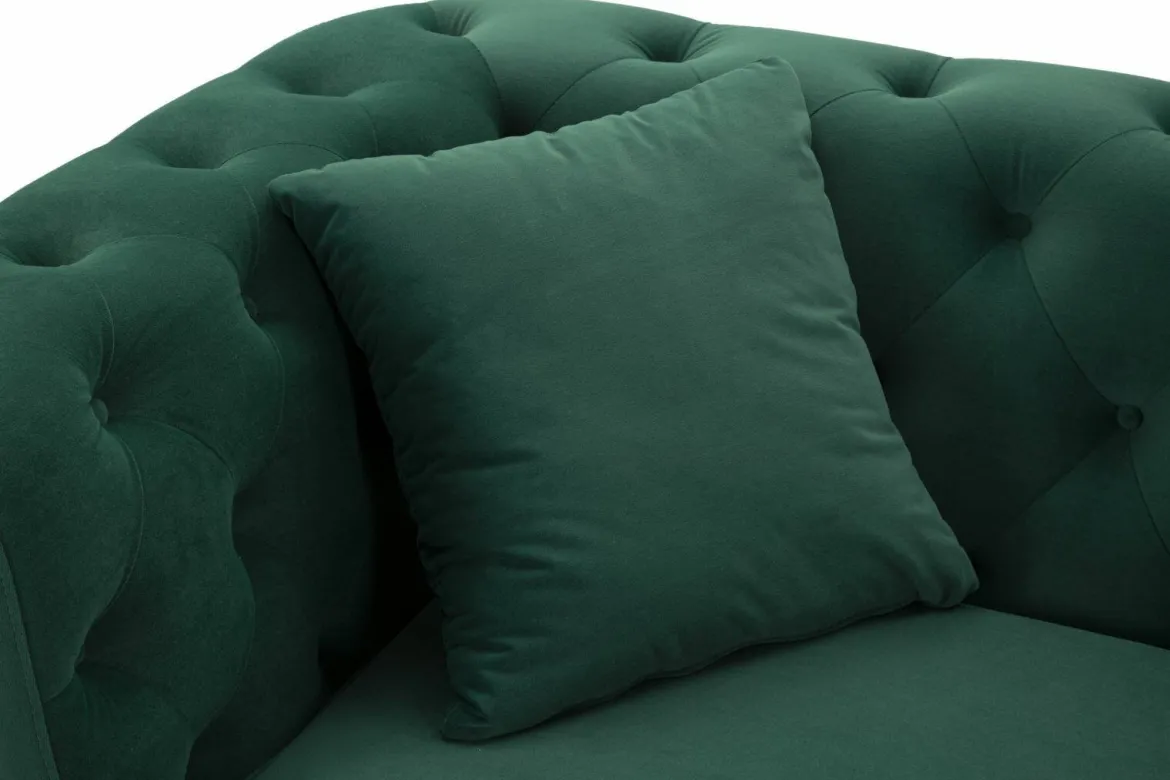 Divano 2 posti verde e oro 162x83x76h cm - Casio