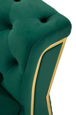 Divano 2 posti verde e oro 162x83x76h cm - Casio
