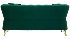 Divano 2 posti verde e oro 162x83x76h cm - Casio