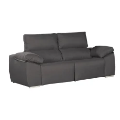 Divano sfoderabile antracite 190x100x100h cm - Assiria
