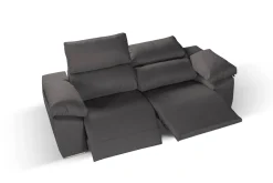Divano sfoderabile antracite 190x100x100h cm - Assiria