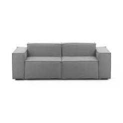 Divano sfoderabile grigio 220x95x70h cm - Lepidolite