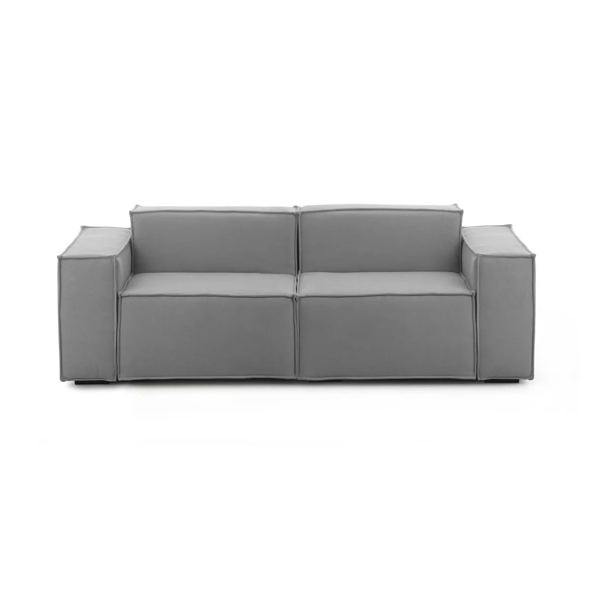 Divano sfoderabile grigio 220x95x70h cm - Lepidolite
