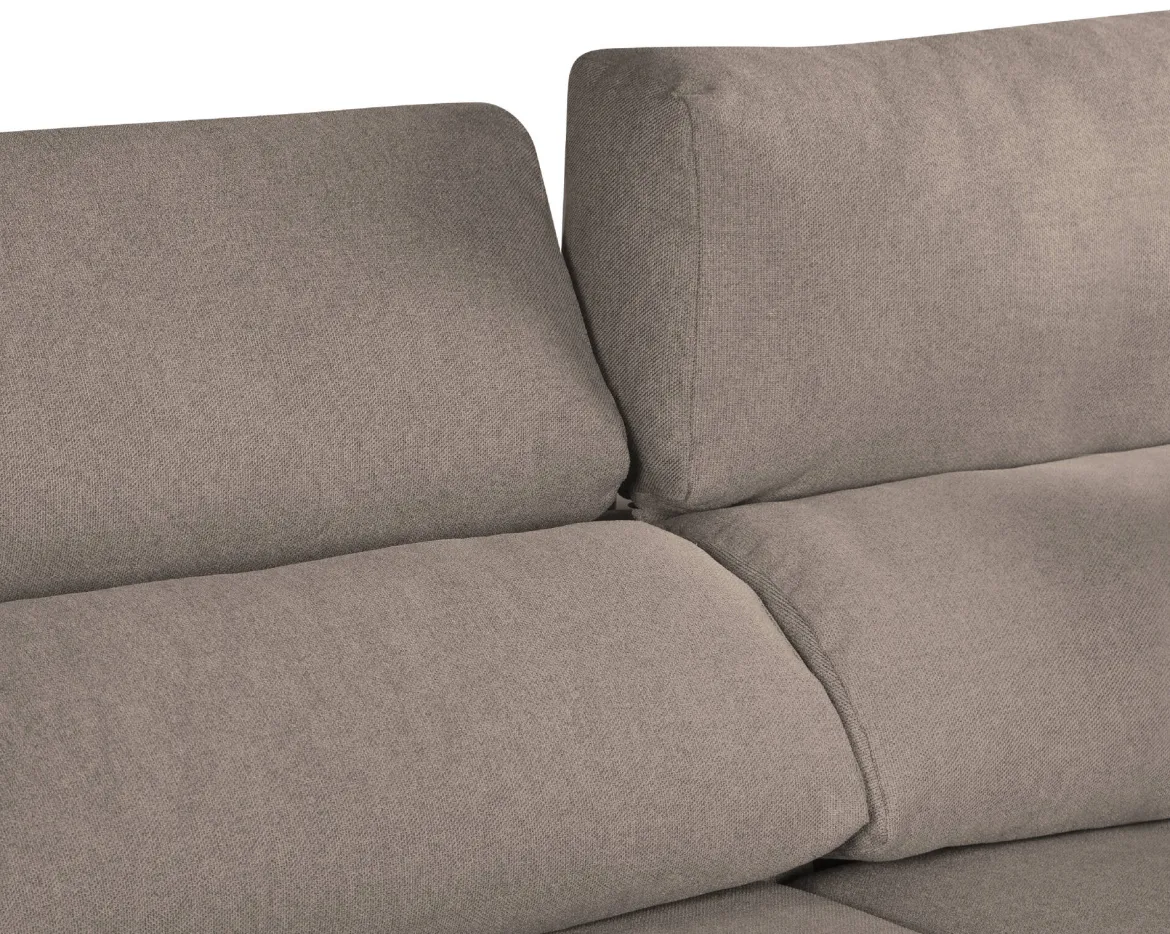 Divano sfoderabile tortora 200x85x107h cm - Anem