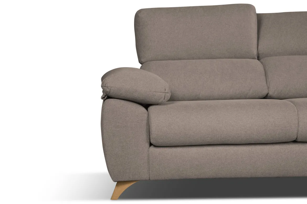 Divano sfoderabile tortora 200x85x107h cm - Anem