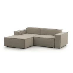 Divano sfoderabile tortora 240x170x70h cm - Ameli
