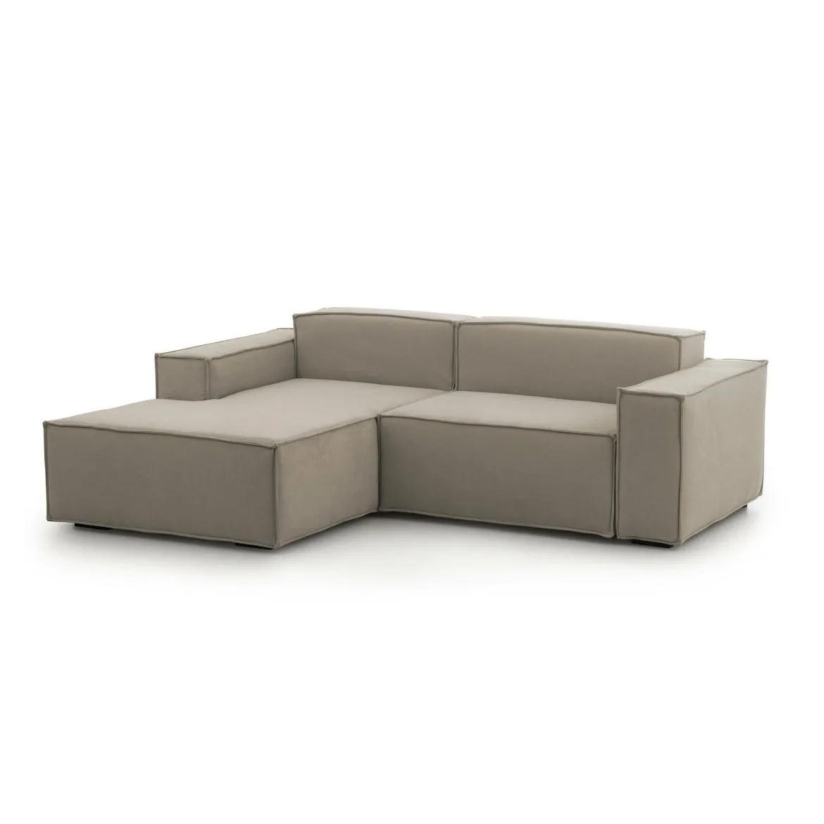 Divano sfoderabile tortora 240x170x70h cm - Ameli
