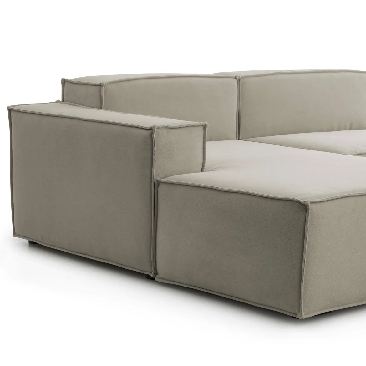 Divano sfoderabile tortora 240x170x70h cm - Ameli