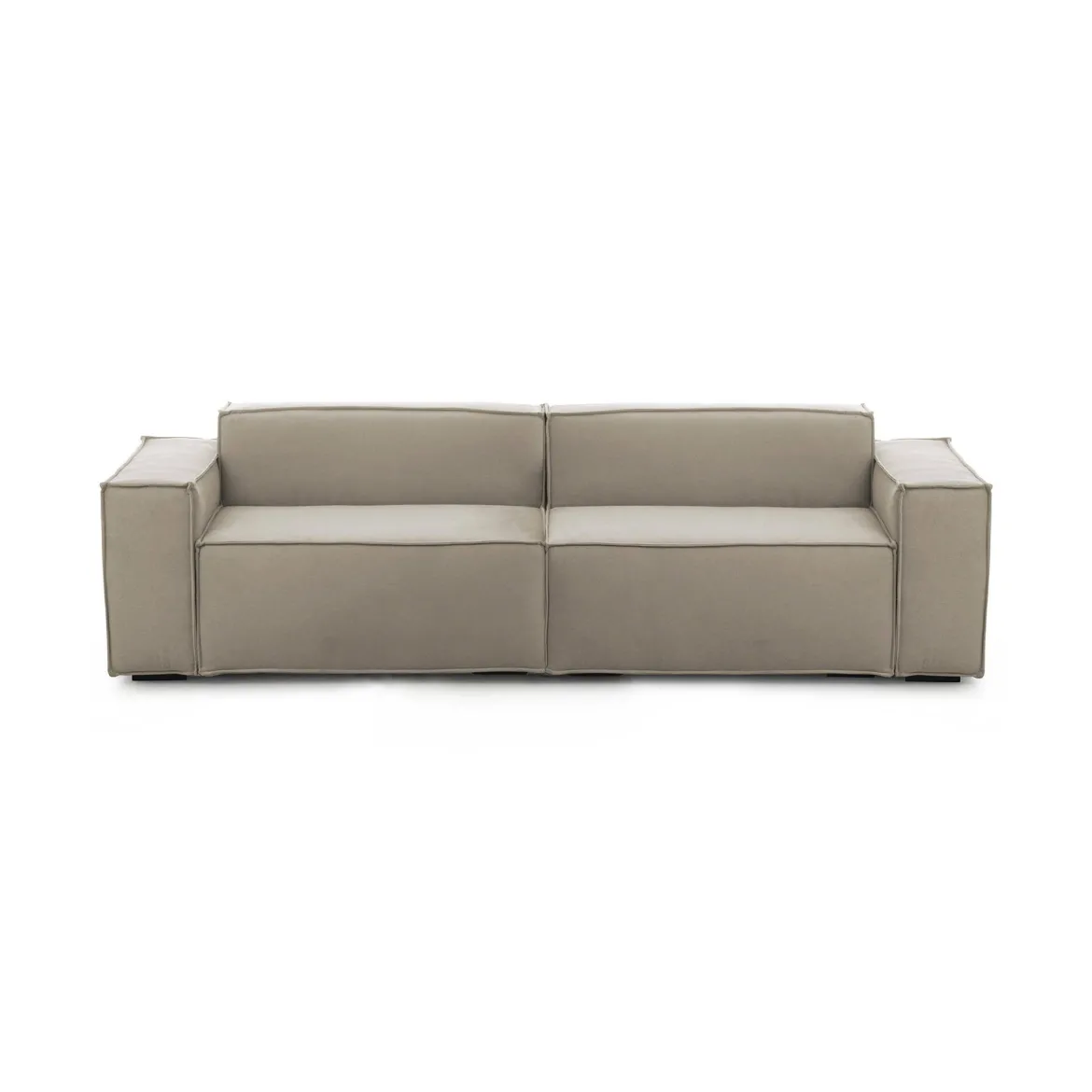 Divano sfoderabile tortora 260x95x85h cm - Aryaly