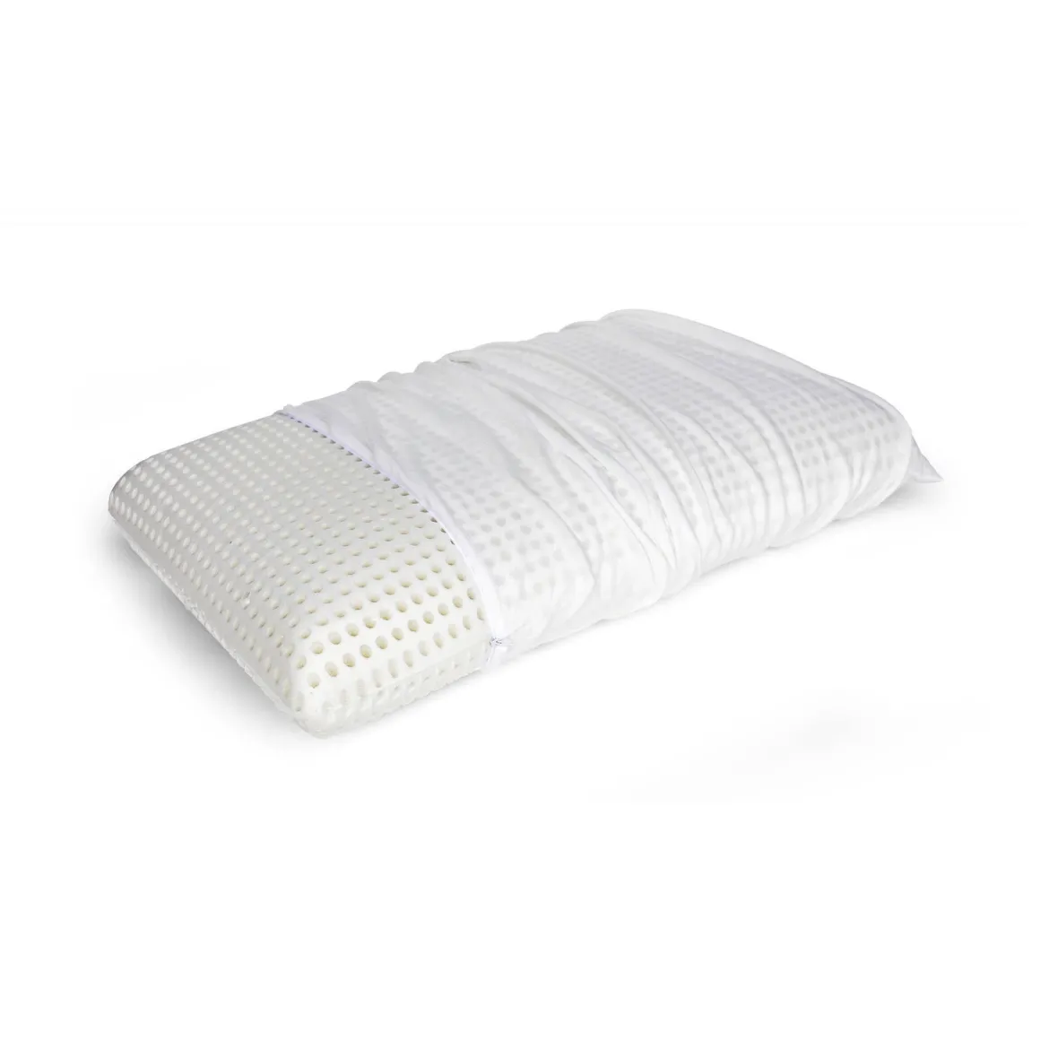 Guanciale Basilico, Made in Italy, 70x40 h16 cm, Bianco