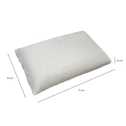 Guanciale Bianco Bianco Traspirante Materiale Struttura in Tessuto 13h cm, Colore Struttura Bianco Made in Italy - Sappada