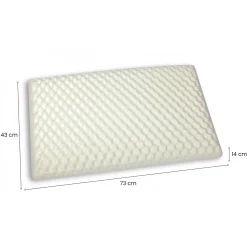 Guanciale Ruta, Made in Italy, 73x43 h14 cm, Bianco