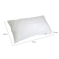 Guanciale Salvia, Made in Italy, 73x44 h14 cm, Bianco