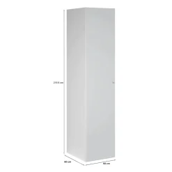 Guardaroba 1 anta bianco lucido colonna 50x218h cm - Mexico