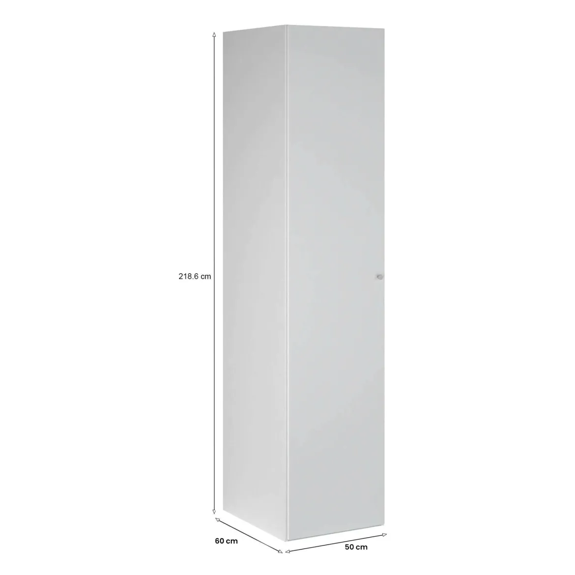 Guardaroba 1 anta bianco lucido colonna 50x218h cm - Mexico