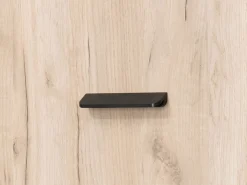 Guardaroba 1 Anta Marrone Rovere Grigio Nero Appendiabiti 4 Ripiani, 5 Vani - Palmoli